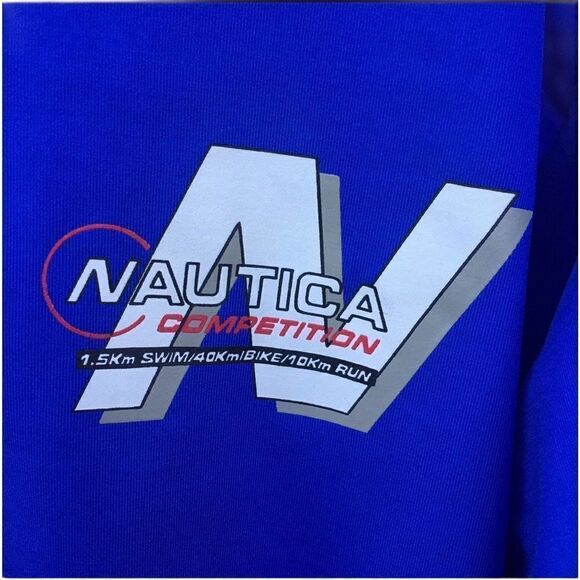 Nautica Competition Windbreaker Jacket Red Blue Size XL - Picture 2 of 5